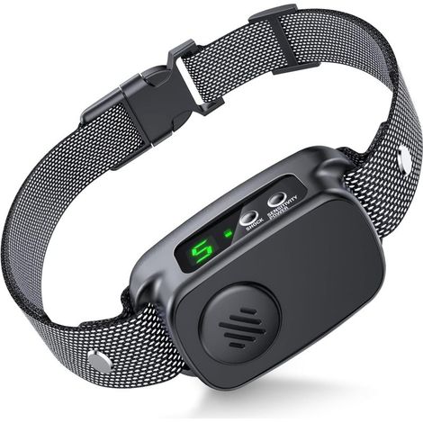 Collar antiladridos para perros, collar antiladridos para perros grandes y medianos con 5 niveles de sensibilidad ajustables, collar antiladridos automático con 3 modos de entrenamiento. (1/5)