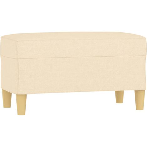 Banco color crema 70 x 35 x 41 cm tela 020010520