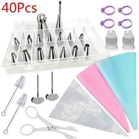 Spritztüllen – Silikon – DIY-Sets – Tortendekoration – Leicht zu reinigen – Aufbewahrungsbox (1/4)