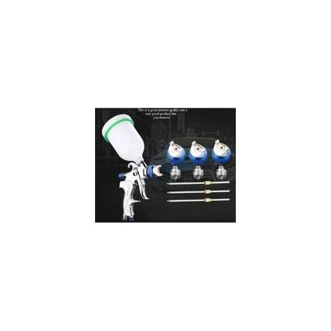 Pistolet à peinture Professionnel Pistolet À Peinture Haute Pression Kit Pistolet À Pulvérisation D'air Pistolet A Peinture Pneumatique À Alimentation Par Gravité Hvlp 600cc 1.4mm/1.7mm/2.0mm B - RWPi (1/5)