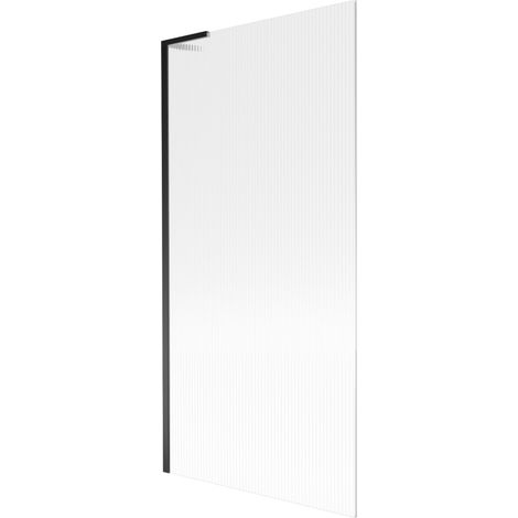 Mexen Next L paroi de baignoire à 1 vantail 90 x 150 cm, rayure, noir - 895-090-000-03-09-70 (1/5)