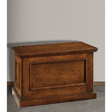 Cassapanca Baule in legno Massiccio Noce