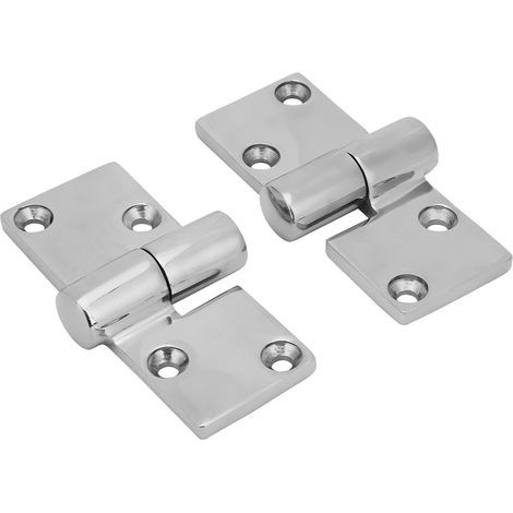 abnehmbare Edelstahlscharniere links und rechts für Bootsdecks, 90 x 38 mm (1/5)
