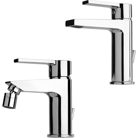 Set miscelatore lavabo e bidet in ottone cromato con sistema energy saving Le Mans Paini (1/5)