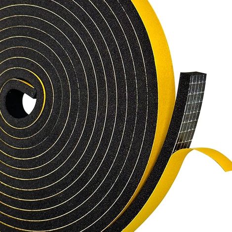 Dichtungsband für Türen und Fenster, selbstklebender EPDM-Schaum, 12 mm x 5 m (1/3)