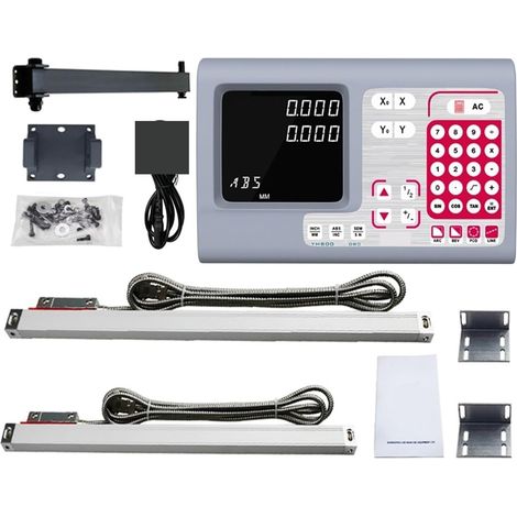 Échelle linéaire numérique YH800-2S Readout numérique Set 5U Tours Landear Verre Balances / Codeur / Capteur / Dirigers 2pcs Dimensions 10 0mm À 100 0mm Navire rapide pour la machine de tour de fraisa (1/5)