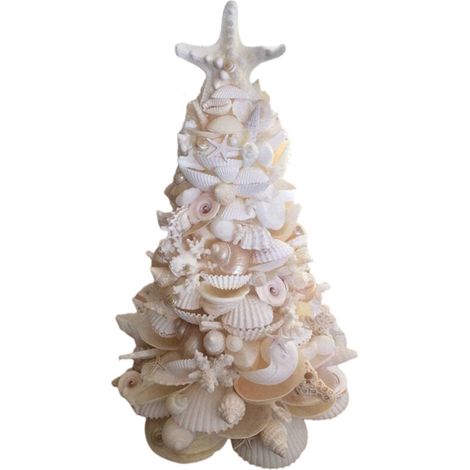 Jeffergarden Décorations de Noël en coquillages, articles de fête, sapin en résine marine (1/4)