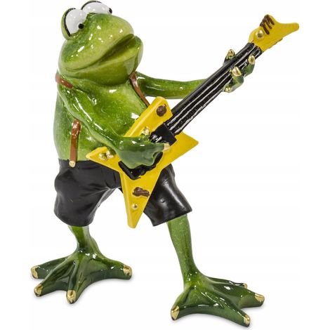 Froschfigur 16 cm Gitarristenfrosch Rockman (1/5)