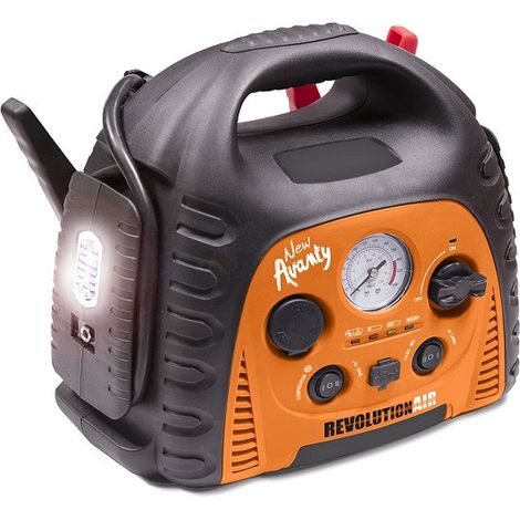 Mecafer – Groupe électrogène multifonction 300W – Démarreur de batterie 400AMP – Gonfleur autonome jusqu’à 12 bars – Idéal pour camping et secours