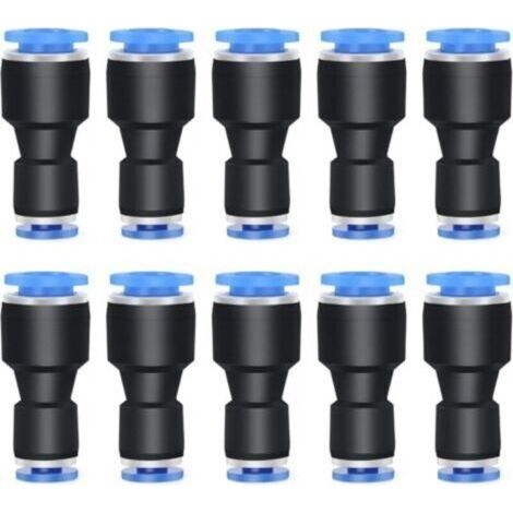 10pcs 8mm OD x 6mm OD Straight Tube Reducer for Connection Accessories, Pneumatic Fittings, Hose Reducer Connector (1/5)