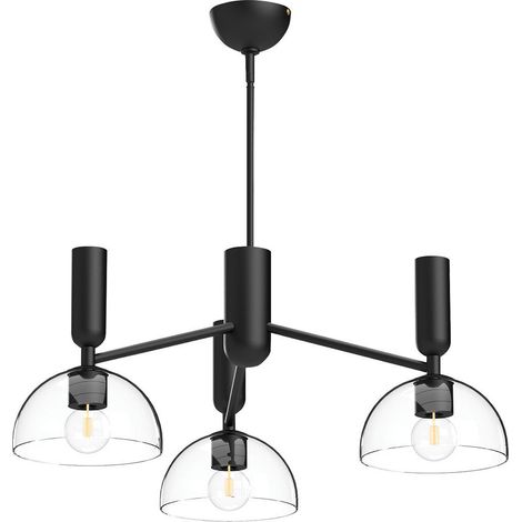 Elstead Alora Mood Jude Plafonnier suspendu multi-bras contemporain noir mat 3x E27 (1/5)