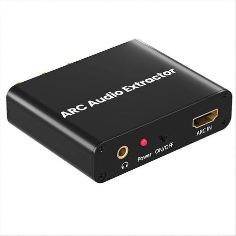 Adaptateur ARC compatible HDMI avec interfaces optiques numériques TOSLINK SPDIF/coaxiales et analogiques 3,5 mm, convertisseur audio haute définition ARC vers RCA. (1/5)