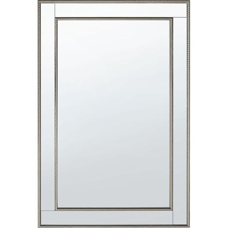 Specchio da parete 60 x 90 cm oro e argento Fenioux (1/5)
