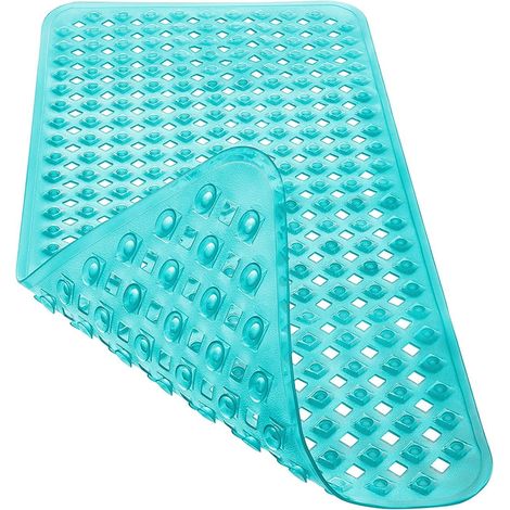 MINKUROW Alfombrilla De Baño Antideslizante Piel Sensible 88x39cm, Alfombrilla De Baño Antideslizante Sin Bpa  Alfombrilla De Ducha Resistente Al Moho Y Lavable A Máquina (Verde) (1/4)