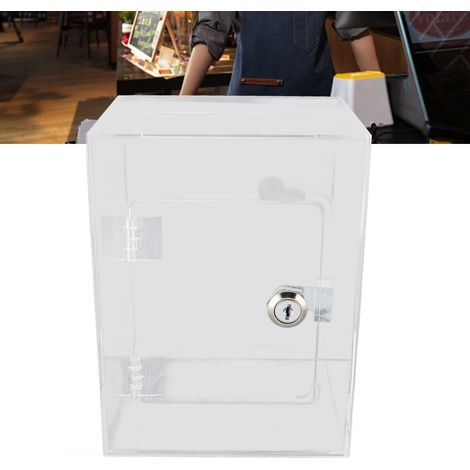Tirelire Acrylic Coffre-Fort Transparent Large Capacité Anti-Chute Boîte pour Votes et Pourboires Modèle 2 (1/5)