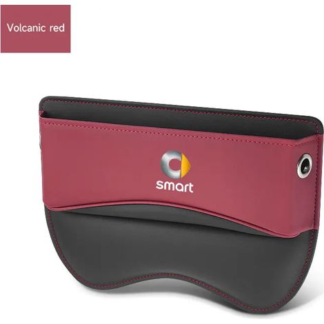 Poches de rangement pour l'espace entre les sièges de voiture (en cuir rouge) pour Smart Fortwo, Forfour 453, 451 et 450 (1/5)