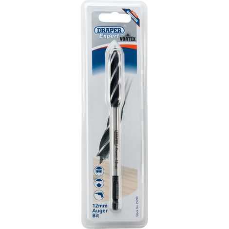 Draper Expert 4-Fluted Vortex Auger Bit, 12mm Diameter x 165mm Length, Model 35090 (1/5)