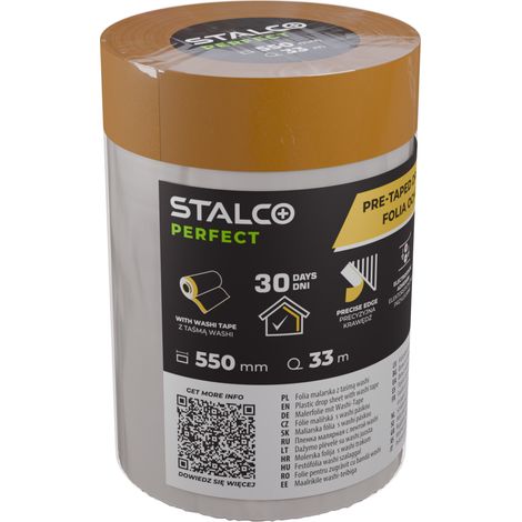 Pellicola protettiva Stalco con nastro washi 550 mm x 33 m perfetta S043147621