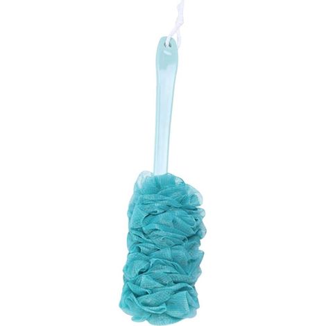 Gant De Bain - Manche Long - Pour Nettoyage Du Dos - Maille Dense - Bleu - 1 Pièce