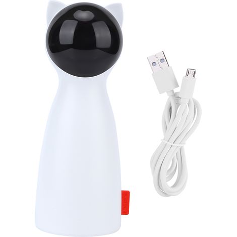 Jouet Laser Chat Automatique Générique Modèle Dual Mode Rotatif Silencieux 5 Angles Pile AA USB 17cm Interaction Féline Ludique (1/5)
