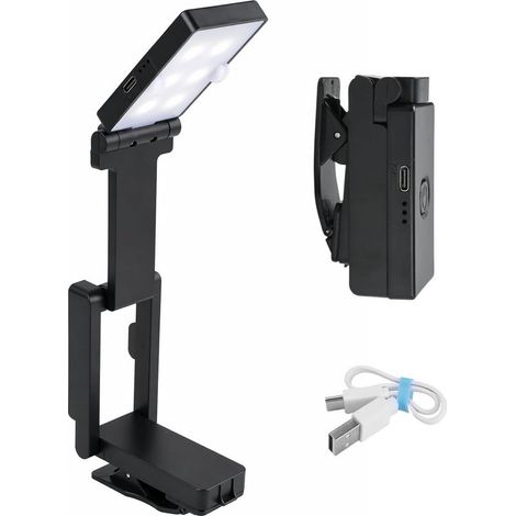 Kabellose, faltbare und wiederaufladbare Schreibtischlampe – LED-Musik-Schreibtischlampe mit 3 Beleuchtungsmodi, einstellbarer Helligkeit und Touch-Steuerung – ideal zum Lesen, Lernen, fürs Bett und a (1/5)