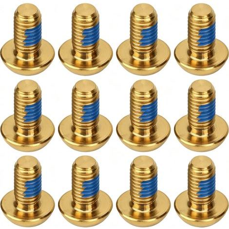 12 vis M5x10 mm en alliage de titane pour disques de frein de vélo, vis T25, couleur or (1/5)