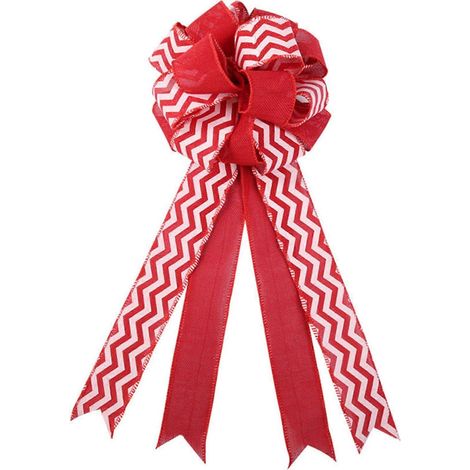 Nœuds décoratifs pour sapin de Noël, grands nœuds de Noël, décorations rouges pour sapin de Noël, nœuds pour guirlandes de sapin, articles de fête (1/5)