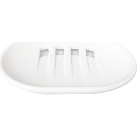 2 Porte Savon en Silicone avec Drainage, Boite Savon Antidérapant et Portable, Porte Savon Salle de Bain, Douche, Gris et Blanc) (1/2)