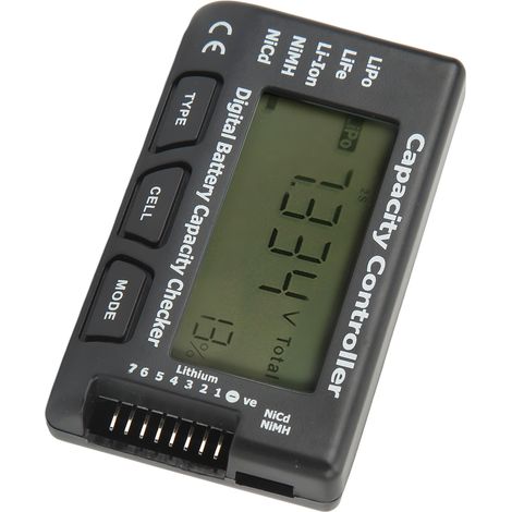 Batteriekapazitätstester-Controller mit Digitalanzeige für Li-Ion-, NiMH- und NiCd-Akkus (1/5)