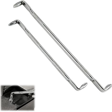 2 Pièces Tournevis Coudé Type Z Double Tête, Tournevis Magnétique Plat et Cruciforme 90°, 5mm 14cm (1/5)
