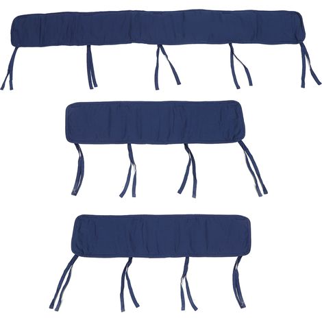 Protection de barrière de lit bébé unie avec sangles réglables, type 4. (1/5)