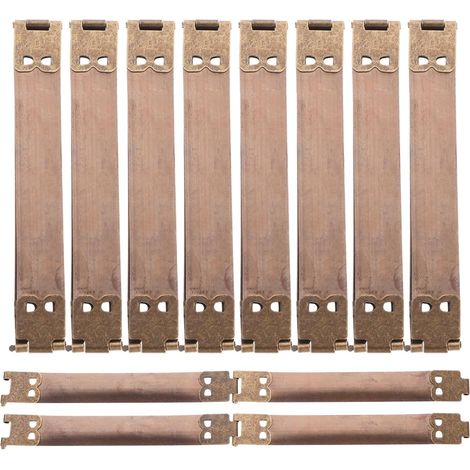 10 Pièces Cadres Flexibles Internes en Métal 10 cm Charnières De Sac À Main Clip Ressort Porte-Monnaie Accessoires De Sac À Main Bricolage pour Couture Et Fermoir (1/5)