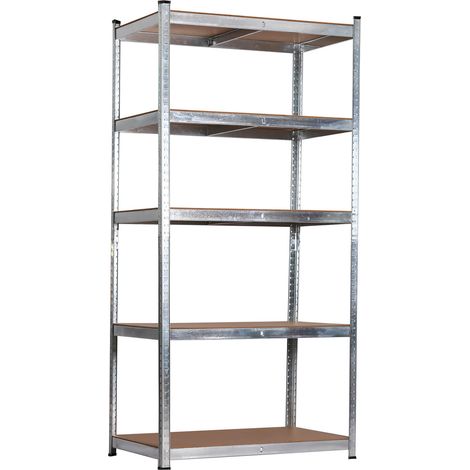 Scaffale 5 Ripiani 180x120x40 cm in Acciaio con Ripiani in MDF