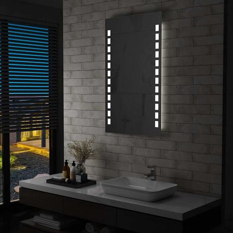 Miroir mural de salle de bain avec LED 60x100 cm