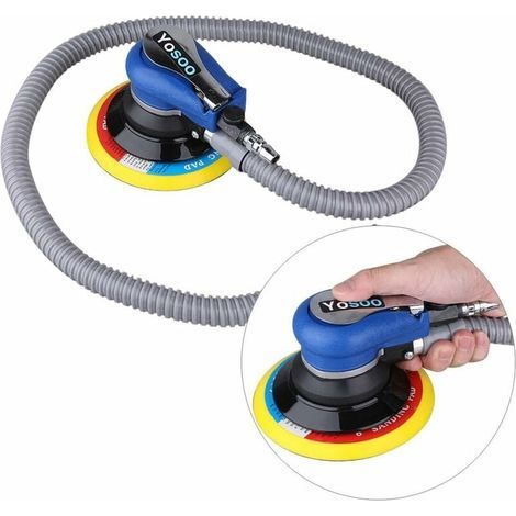 Polisseuse Pneumatique. 10 000RPM Pneumatique De Ponceuse d'Orbite avec Plateau de Ponçage Diamètre 150 mm pour Polissage Meulage Magasins de Carrosserie (1/5)