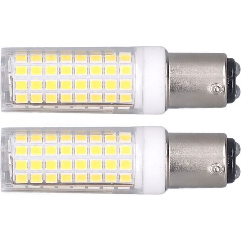 Lot de 2 ampoules LED maïs BA15D 10W à intensité variable, 102 LED, en céramique, 100-120 V CA