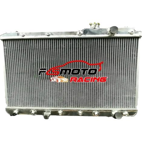 Radiador, totalmente de aluminio, tamaño del núcleo 13 3/4" × 26 1/4", tamaño total 19" × 27", para SUV compacto 2.0L L4 1997-2001, 30% más de capacidad de enfriamiento. (1/5)