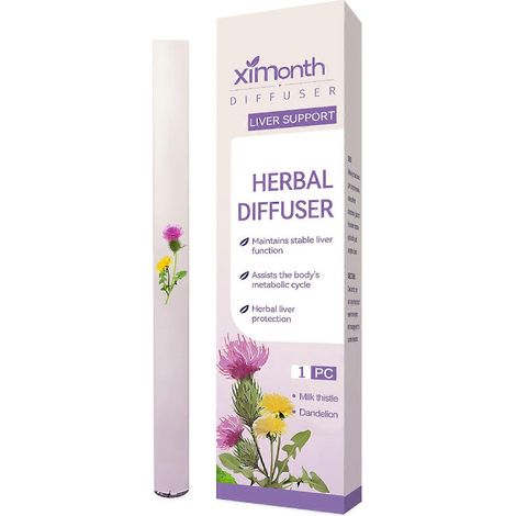 Stylo diffuseur d'herbes portable - Purification des poumons et regain d'énergie - Désodorisant - Barre rafraîchissante aux herbes - Respiration claire - Couleur : Violet (1/4)