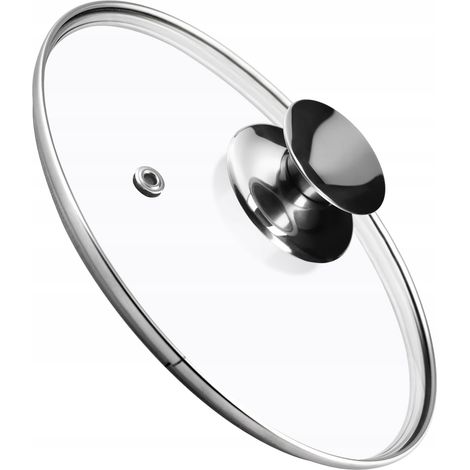 KADAX Topfdeckel, Universaldeckel aus Glas mit Silbergriff, hitzebeständiger Deckel in verschiedenen (1/5)