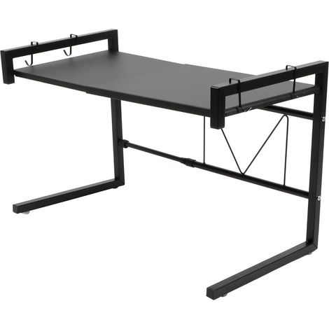 Eosnow Schwarzes Teleskop -Mikrowellen -Ofen -Rack -Küche Lagerregal Multifunktional Ständer für Zuhause (1/5)