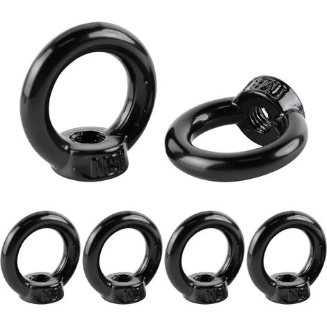 Anneau De Levage,6 Pcs Ecrou M8,écrous Vélo M8,Oeillet Inox(Noir) (1/5)