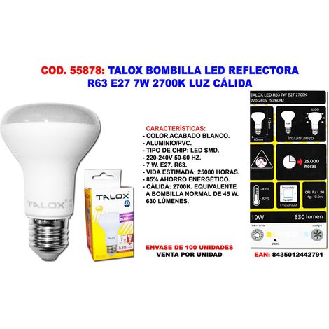 TALOX R63 E27 7W 2700K Warmlicht-LED-Reflektorlampe