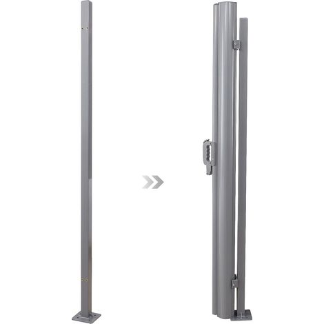 Songmics – Poteau pour clôture en fer traité – Dimensions 11,5 x 11,5 x 152 cm – Pour sol dur – GSA002
