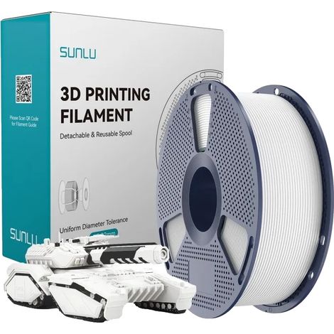 Filamento PLA ad alta fluidità, bobina da 1 kg, HS-PLA bianco (1/2)