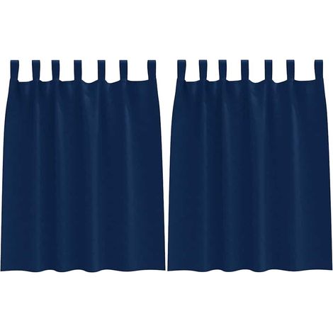 Maison Exclusive - Verdunkelungs-Vorhänge mit Ringen 2 pcs Dunkel