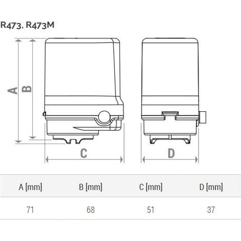 Thermischer Stellantrieb mit Endschalter, stromlos geschlossen Giacomini R473M 24V