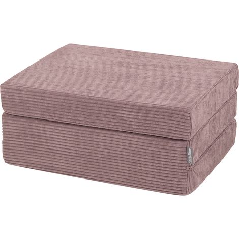 Colchón plegable KiddyMoon de espuma de poliuretano para jugar y descansar, plegable, con funda con cremallera. (1/3)