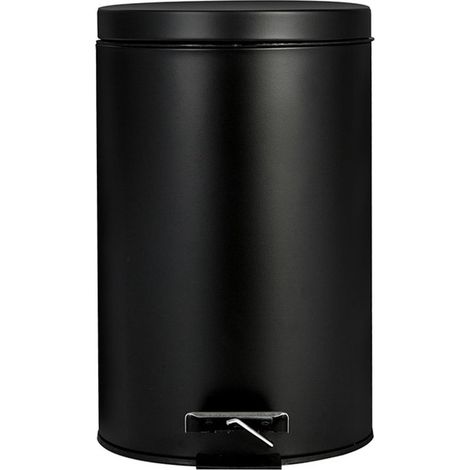 Poubelle - Mini poubelle - Bac de nettoyage - Poubelle de 3 litres - Plastique - Noire (1/5)