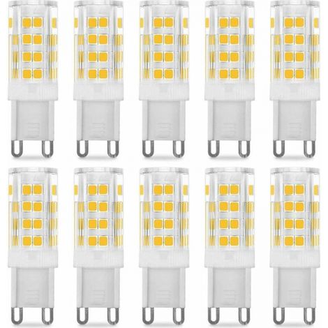 Ampoule LED G9 5 W, équivalent 40 W, lumière chaude 3 000 K, 220-240 V, angle de faisceau 360°, paquet de 10