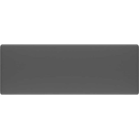 vidaXL Lavabo lujoso cuadrado rebosadero cerámica gris oscuro 41x41 cm (1/2)